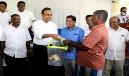 Handing over Protection Equipment Kits to the kitul industrialists 